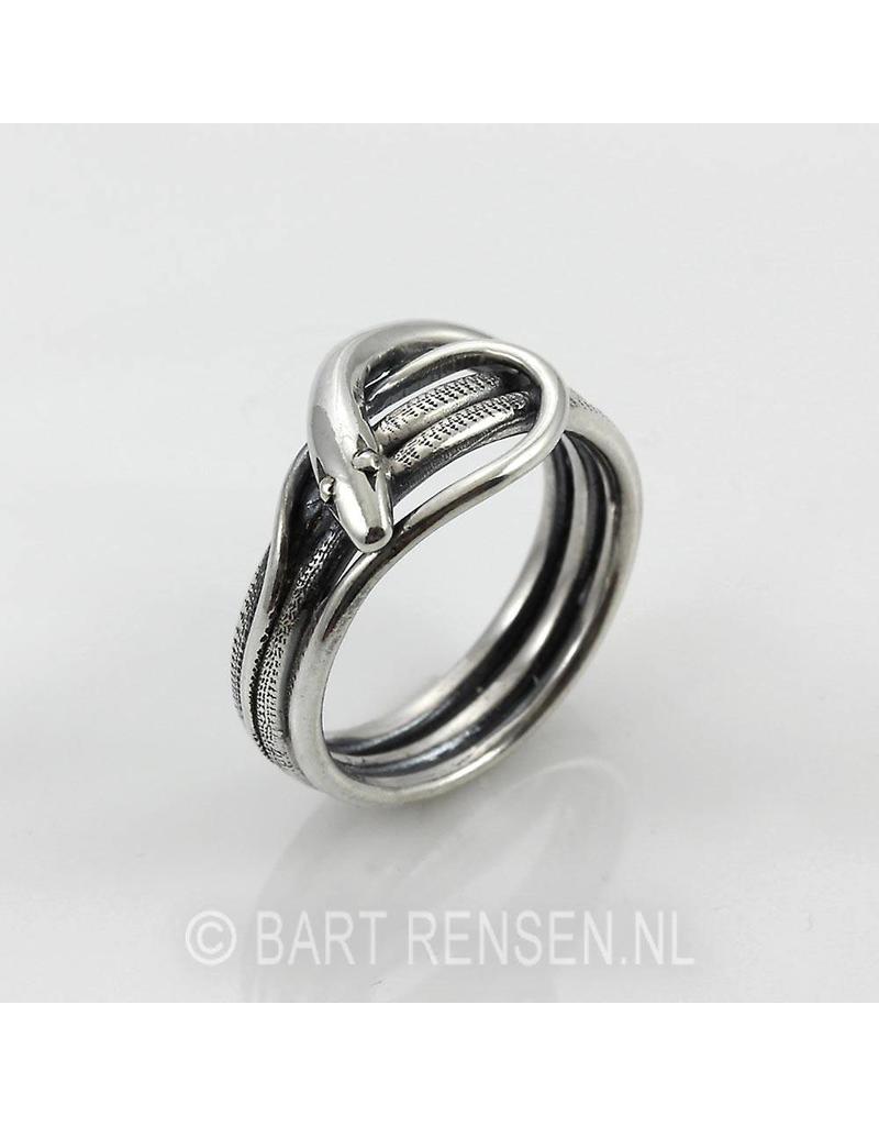 Snakes ring - sterling  silver