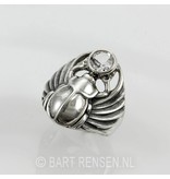 Scarab Ring - sterling silver