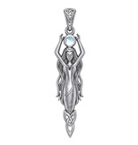 Celtic Goddess Pendant - sterling silver