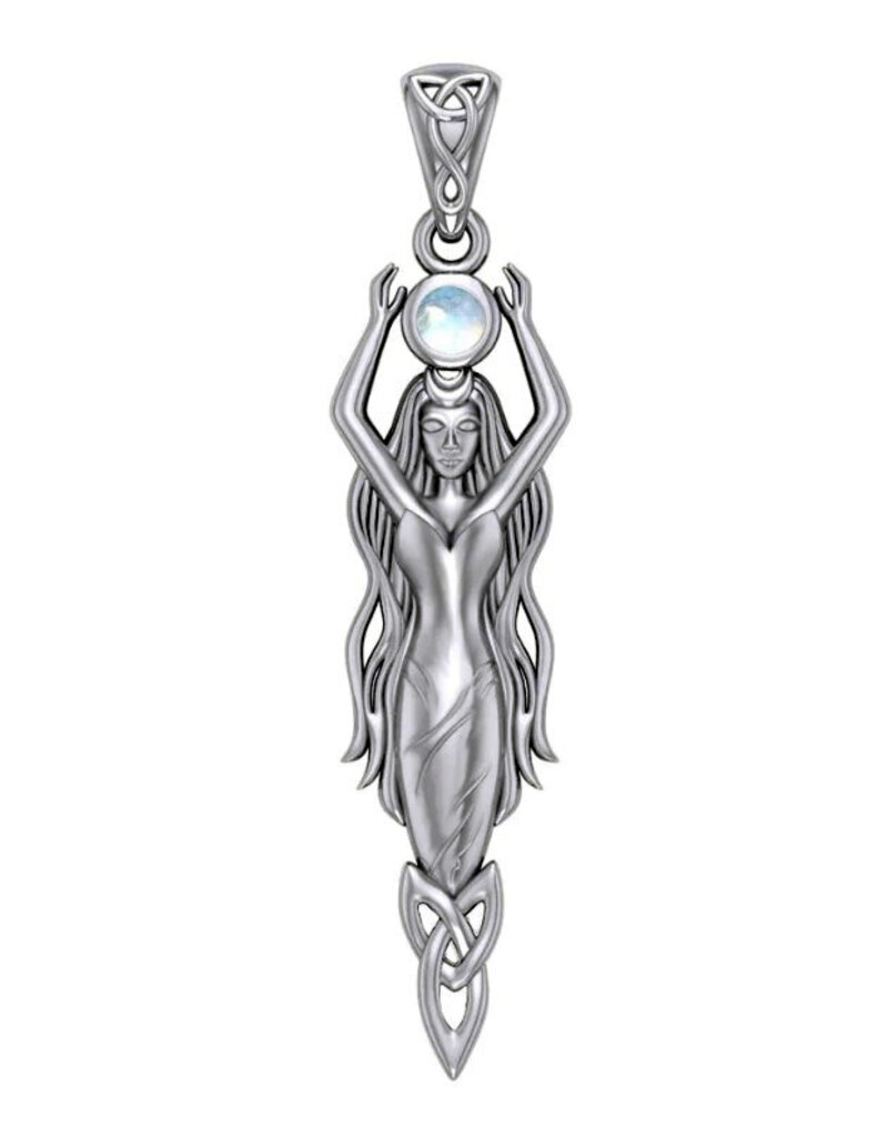 Celtic Goddess Pendant - sterling silver