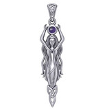 Celtic Goddess Pendant - sterling silver