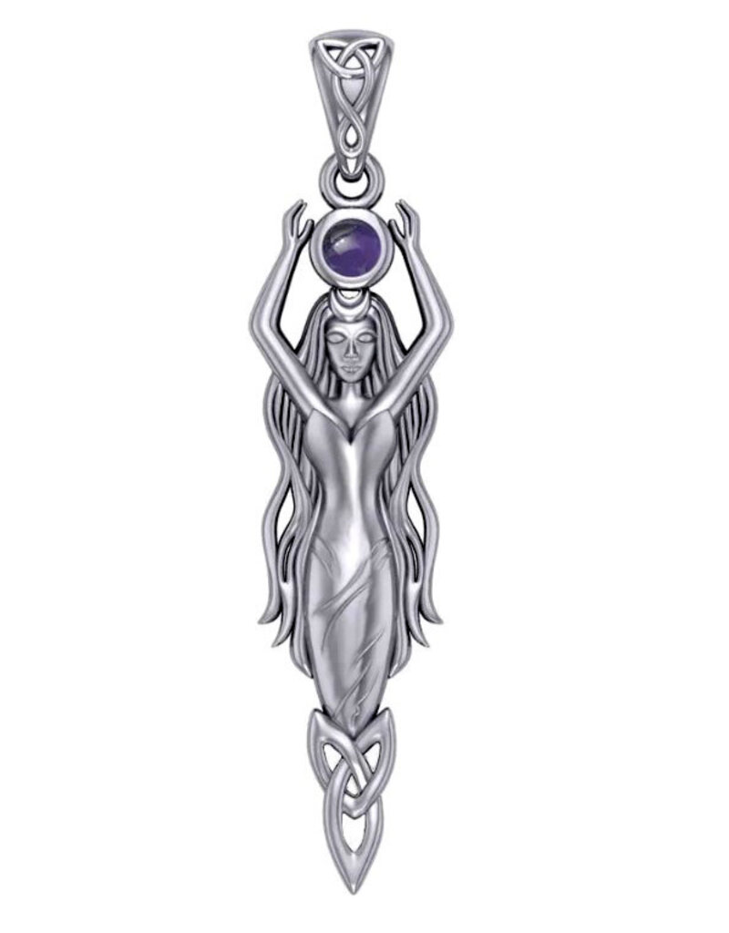 Celtic Goddess Pendant - sterling silver