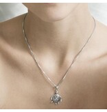 Turtle pendant - sterling silver