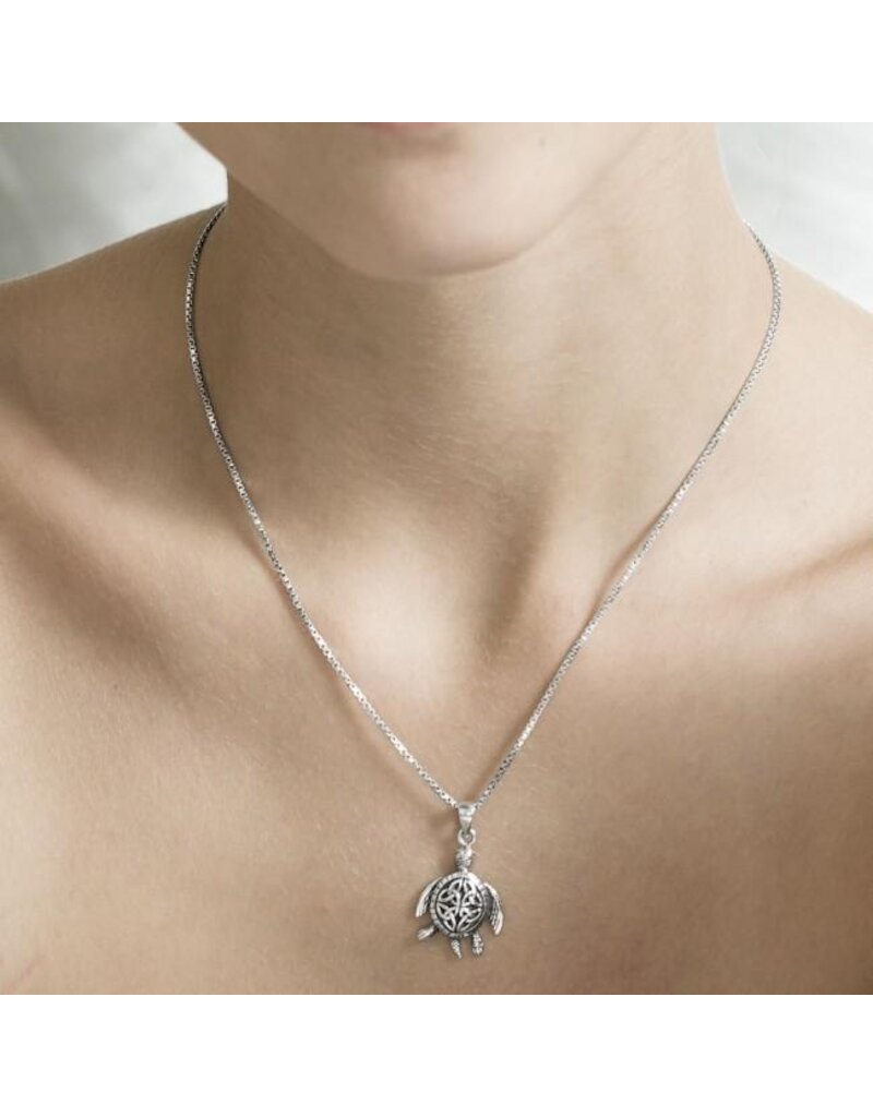 Schildpad hanger - echt zilver