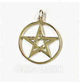 Pentagram hanger - 14 krt goud