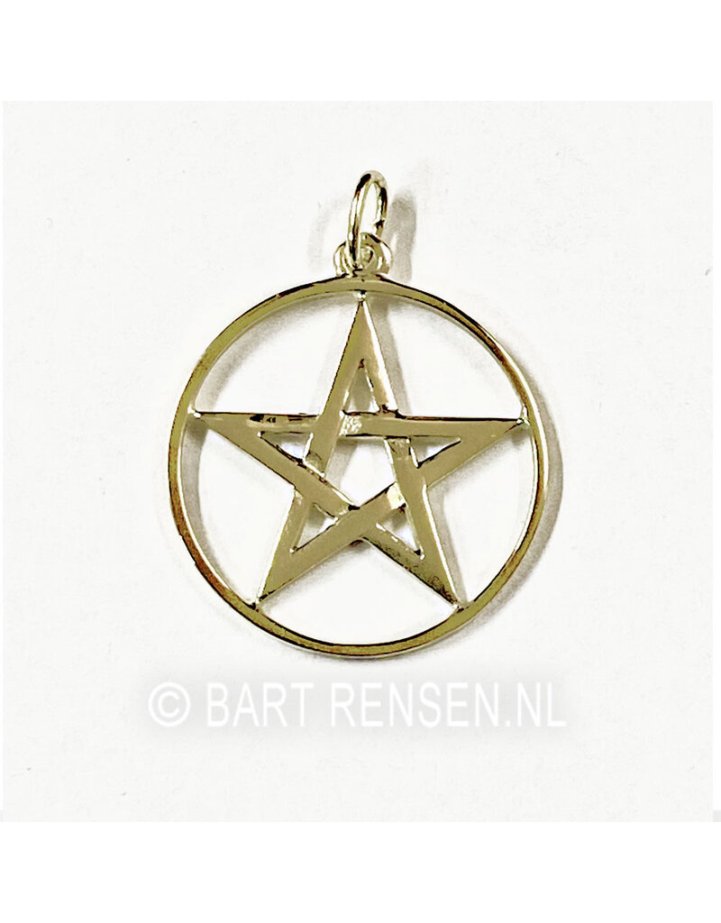 Pentagram hanger - 14 krt goud