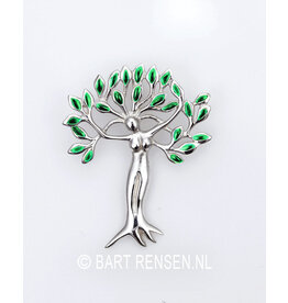 Levensboom - Vrouw hanger - zilver