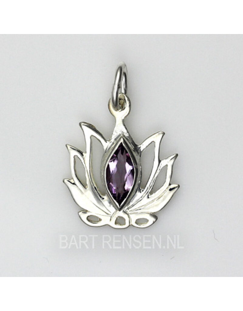Lotus pendant - sterling silver
