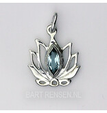 Lotus pendant - sterling silver