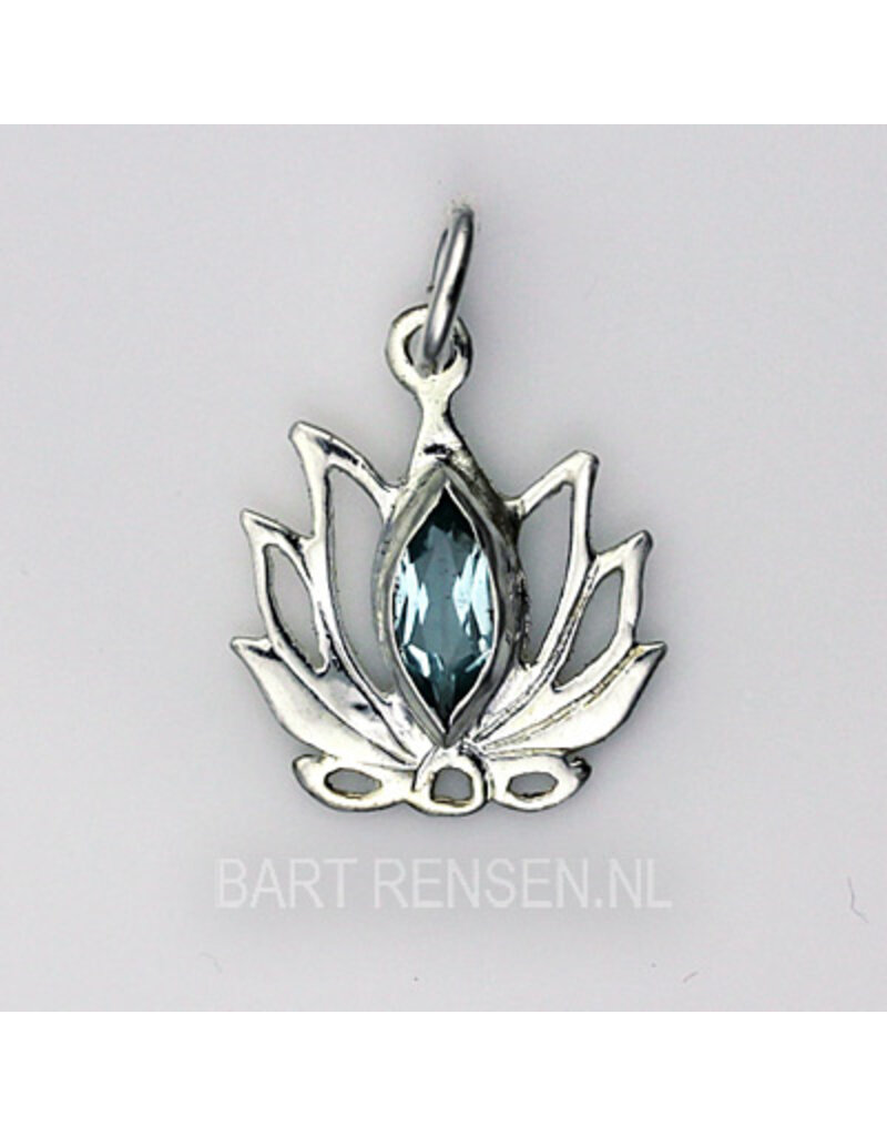 Lotus pendant - sterling silver