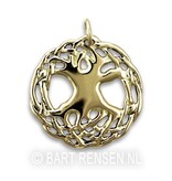 Keltische Levensboom hanger - 14 krt goud