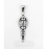 Danu goddess Pendant - sterling silver