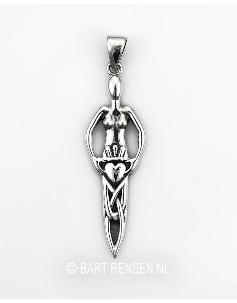 Danu goddess Pendant - sterling silver