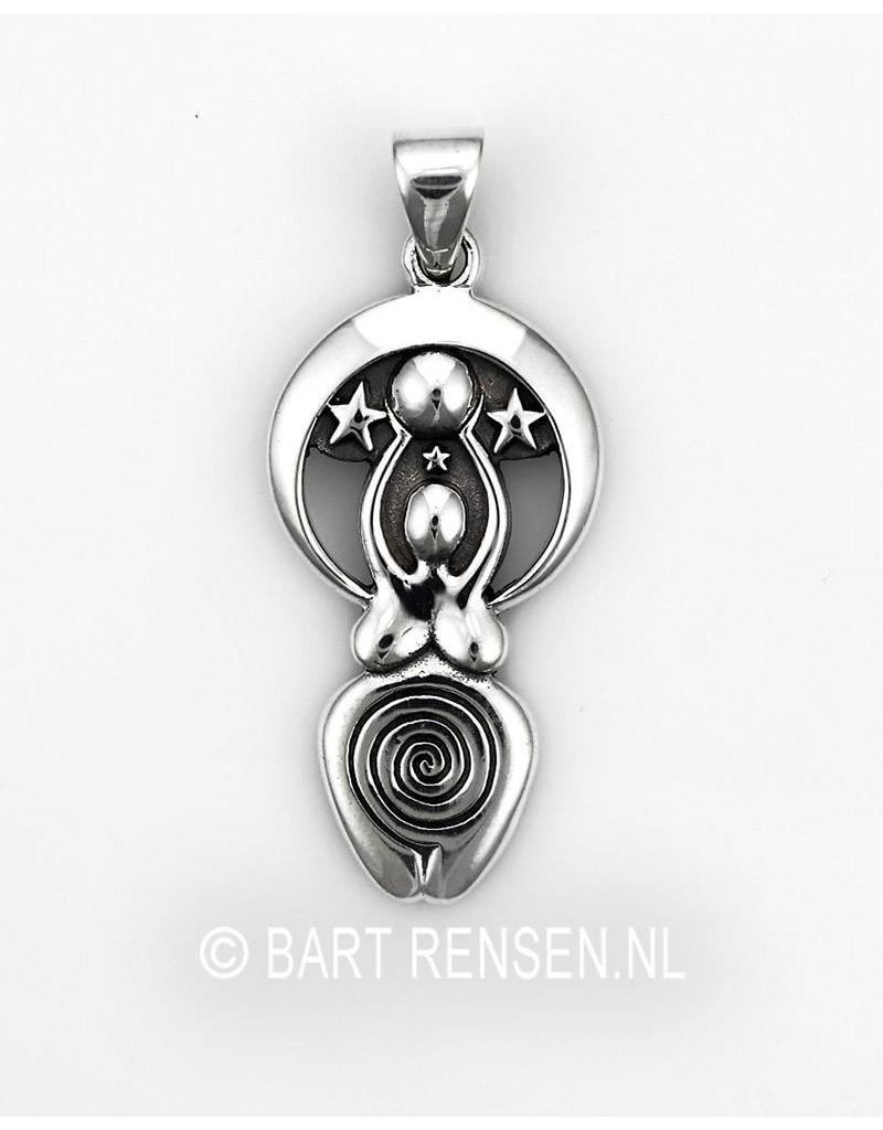 Stars goddess Pendant - sterling silver