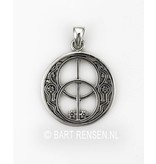 Vesica Pisces pendant - sterling silver