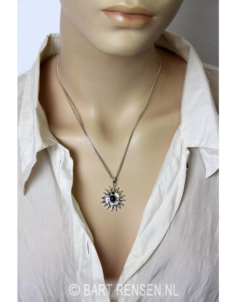 Sun And Moon Phases Pendant - sterling silver
