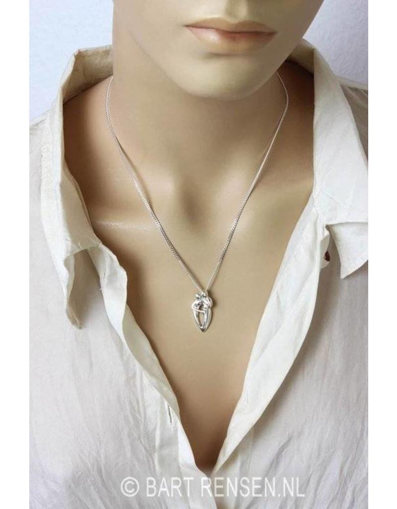 Parents and Child pendant - sterling silver