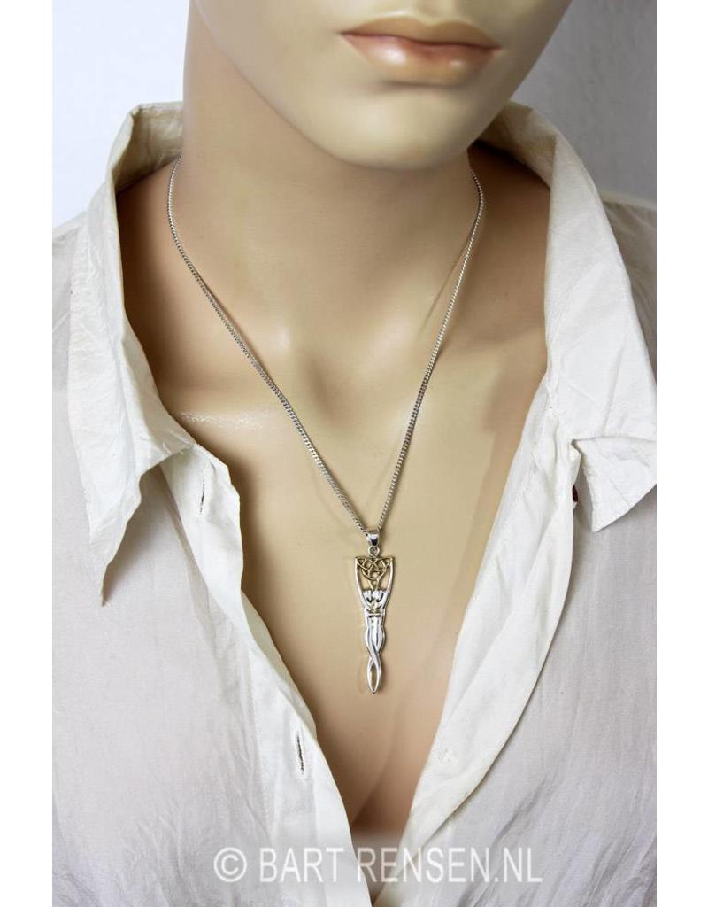 Celtic Goddess Pendant - sterling silver