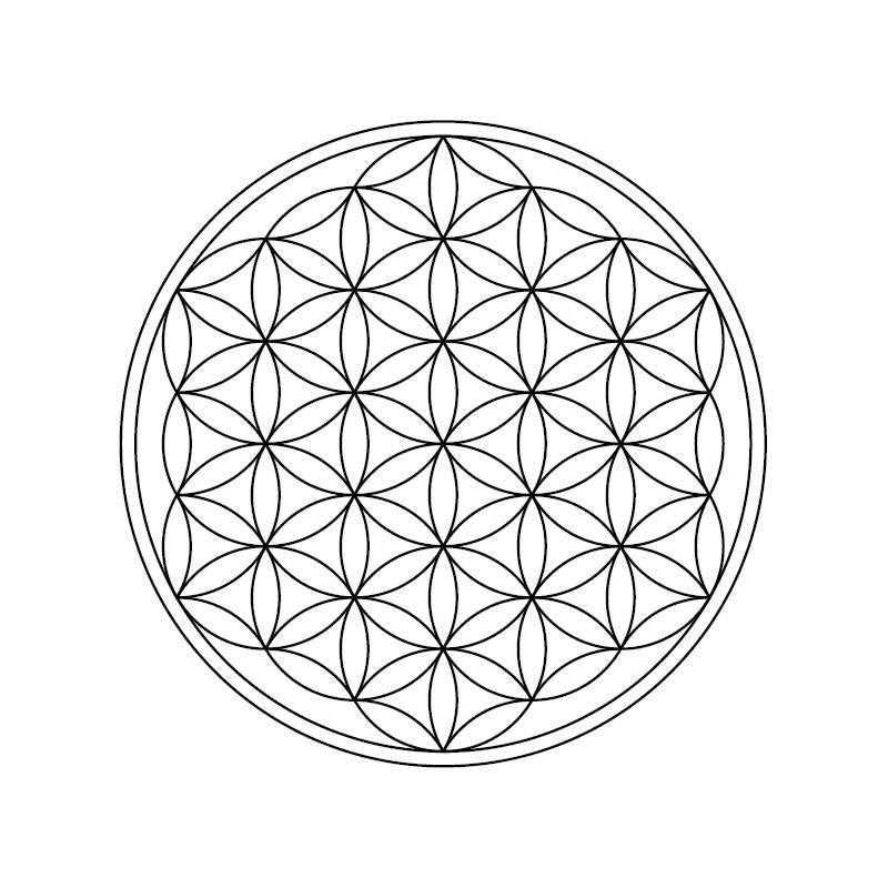 Engraving Flower Of Life