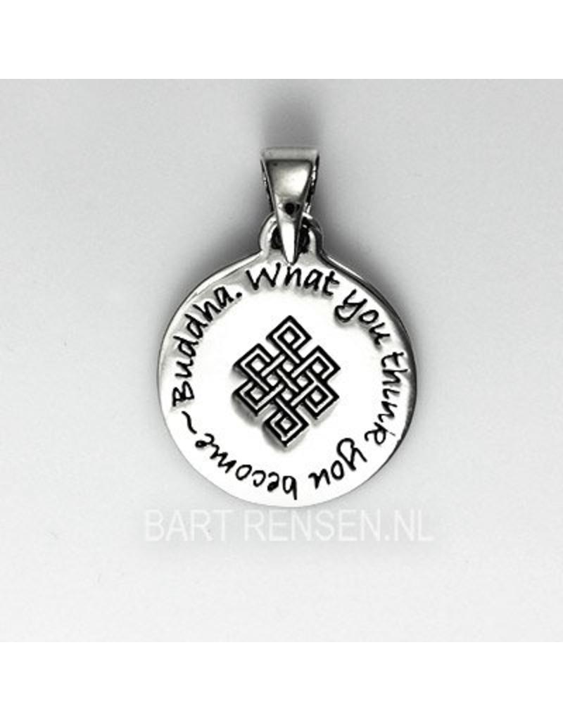 Tibetan Knot pendant - sterling silver