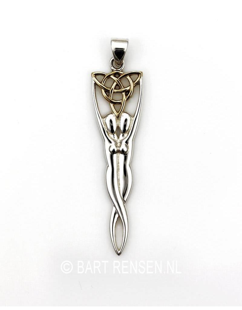 Celtic Goddess Pendant - sterling silver