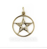 Pentagram hanger - 14 krt goud