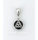 Triquetra pendant with stone - sterling silver