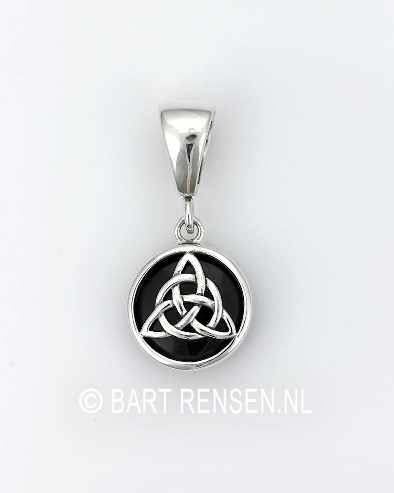 Sterling Silver Celtic Triquetra Pentacle Pendant Wiccan Pagan Jewelry