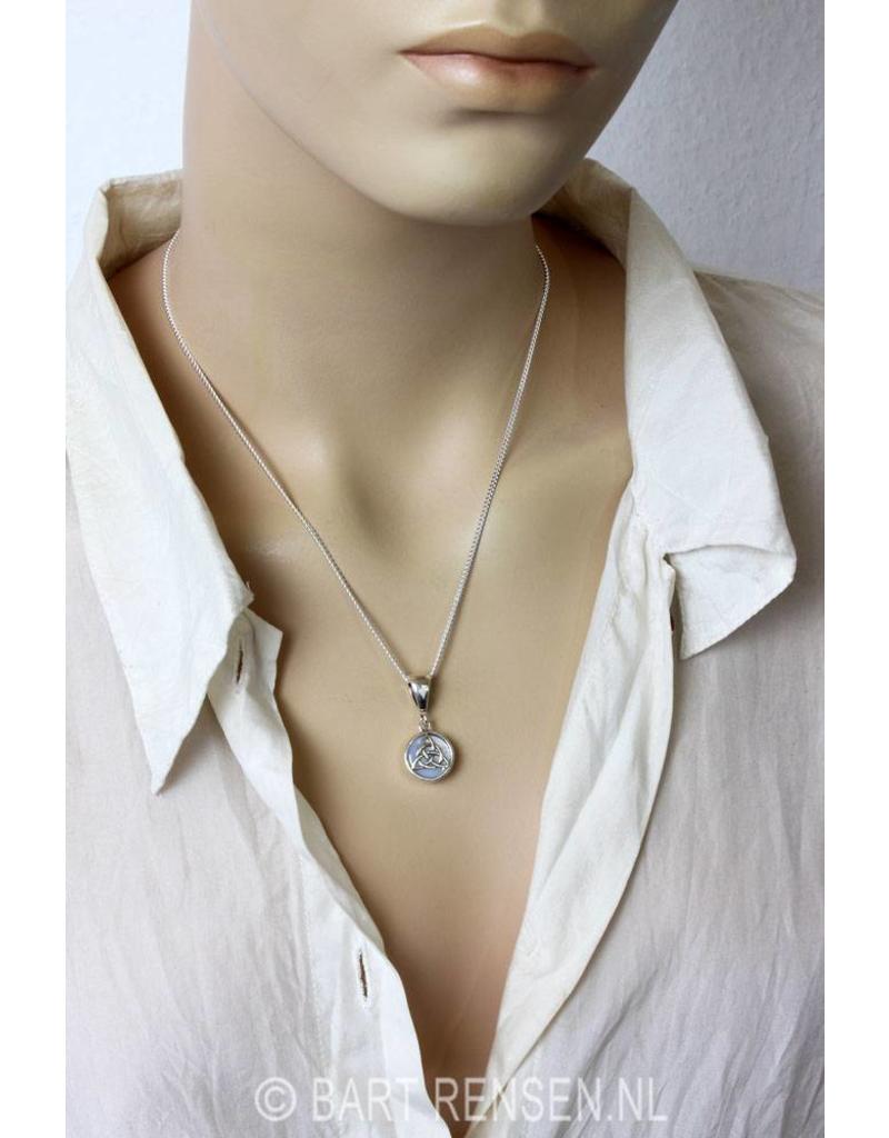 Triquetra pendant with stone - sterling silver