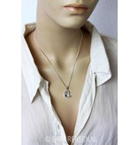 Maan hanger met Kat - echt zilver