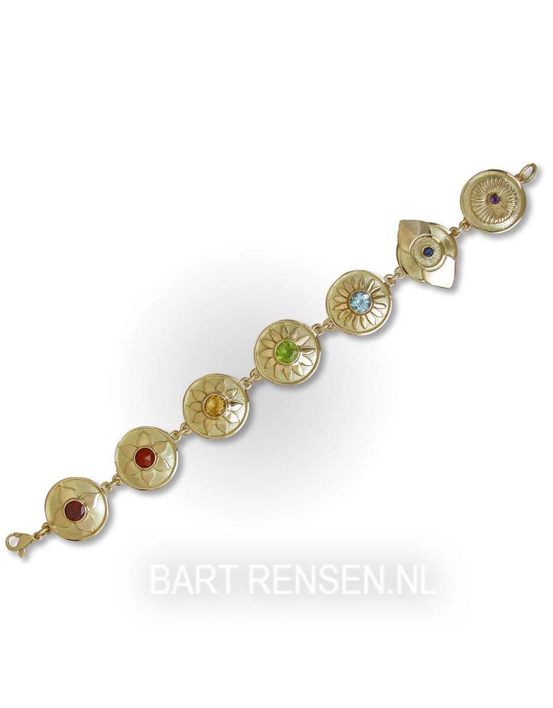 Chakra bracelet with Gemstones - 14 carat gold