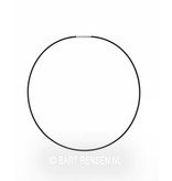 Luxe Rubber Collier met staaldraad kern.