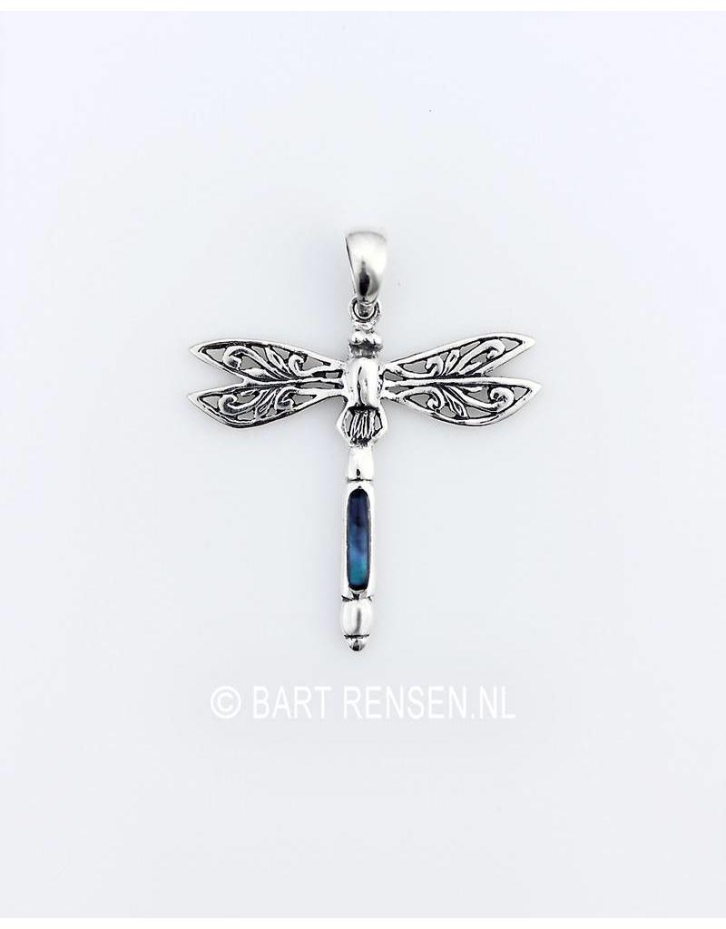 Dragonfly pendant - sterling silver