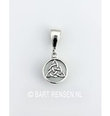 Triquetra pendant with stone - sterling silver