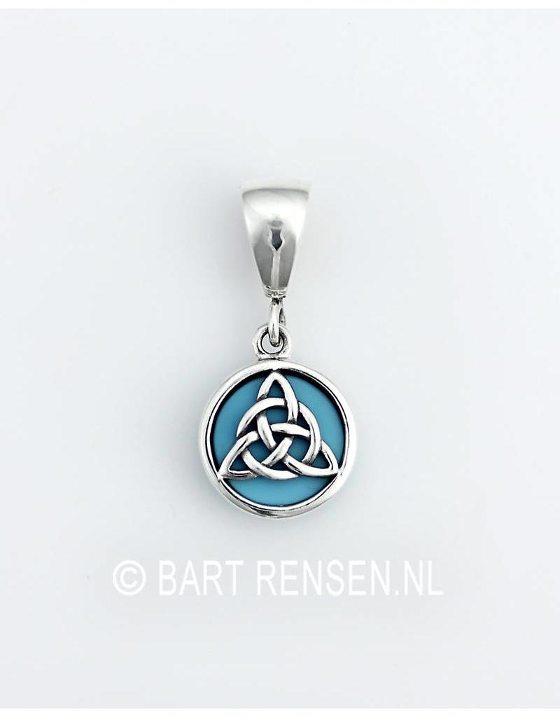 Triquetra pendant with stone - sterling silver