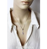 music key pendant - sterling silver