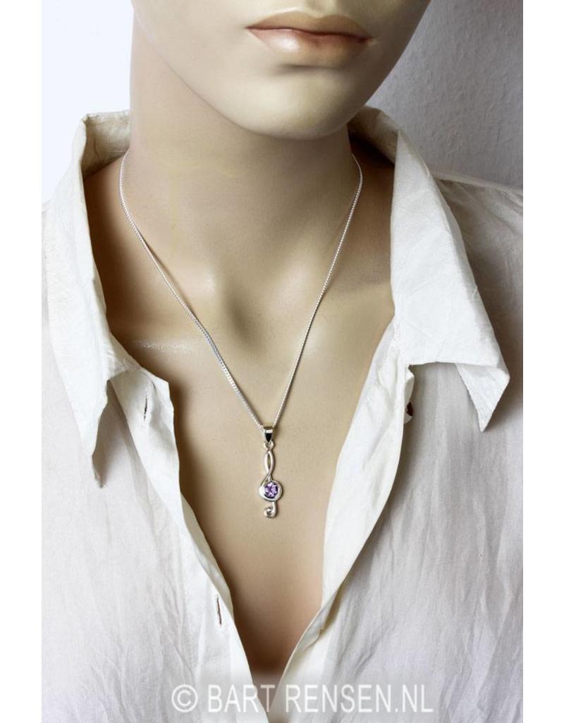 music key pendant - sterling silver