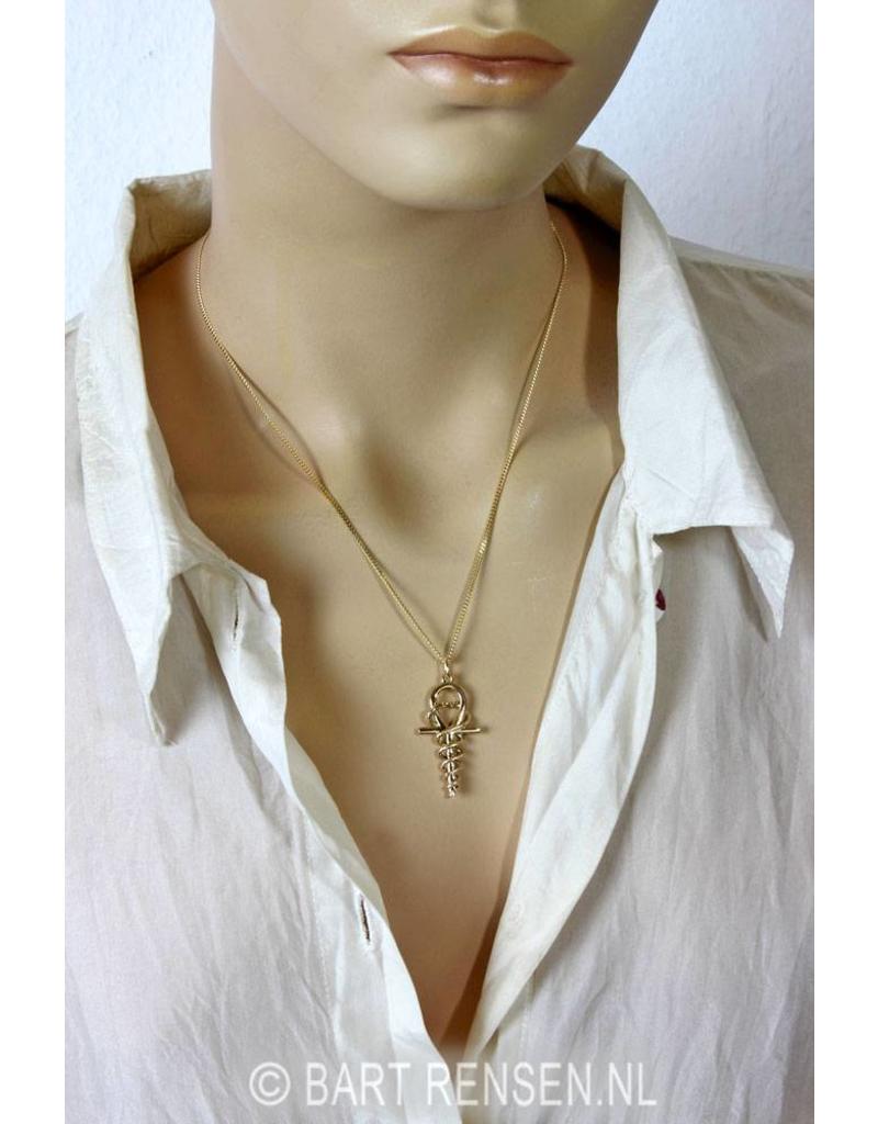 Ankh-Hermes pendant - 14 carat gold