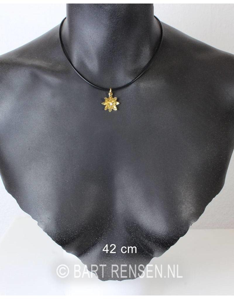 Luxury Rubber Necklace with steel wire core.