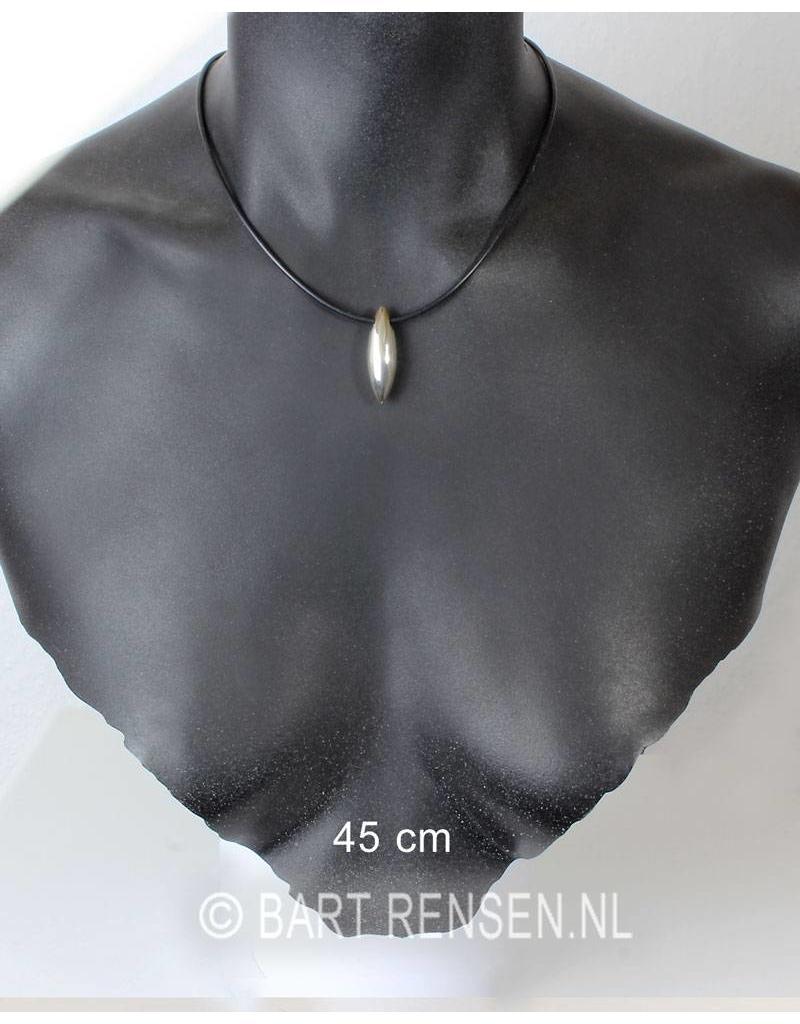 Luxury Rubber Necklace with steel wire core.
