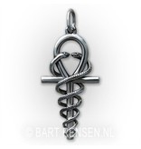 Ankh Hermes hanger - echt zilver