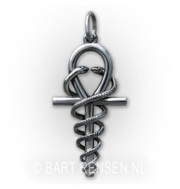 Ankh Hermes pendant - silver