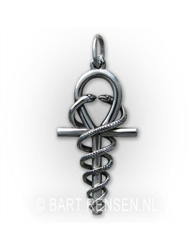 Ankh Hermes pendant - sterling silver