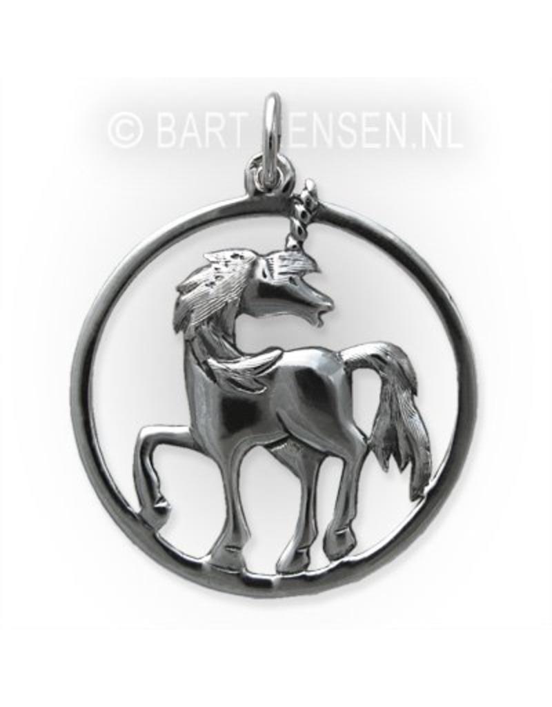 Unicorn pendant - sterling silver