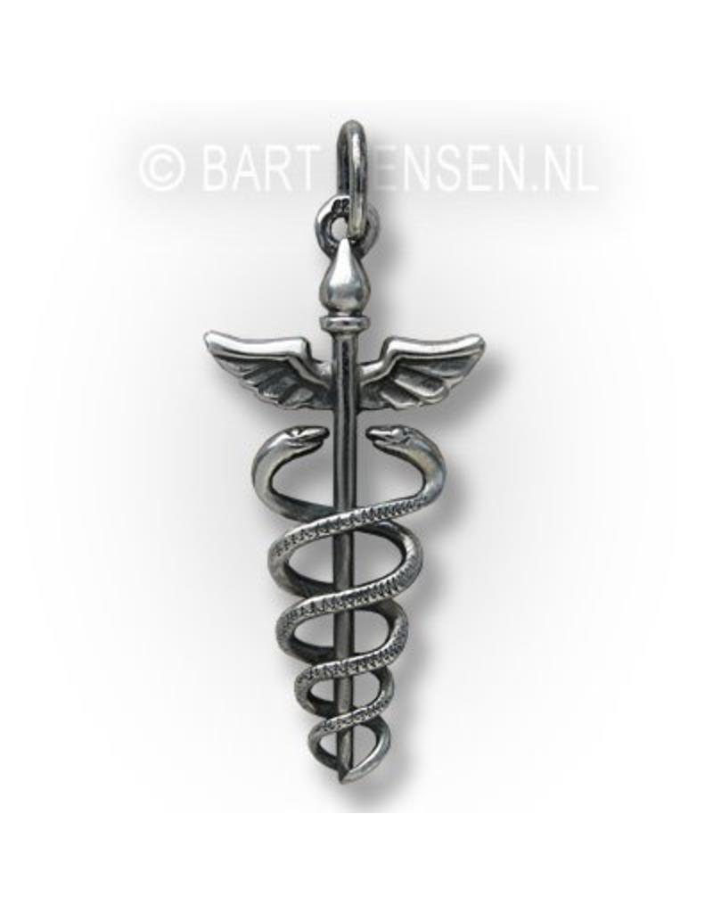 CaduceusPendant - sterling silver