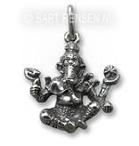 Ganesha pendant - sterling silver