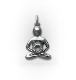 Boeddha hanger met Bergkristal - echt zilver