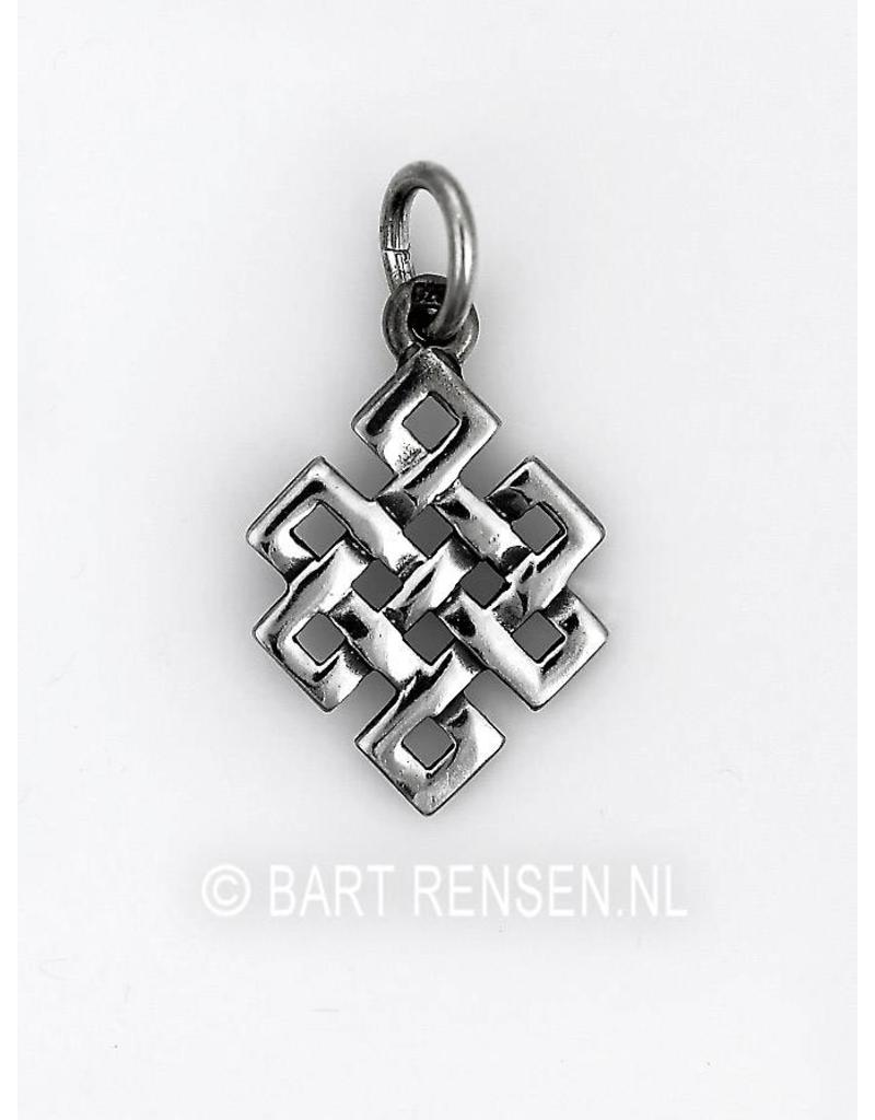 Tibetan Knot pendant - sterling silver