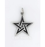 Pentagram hanger - echt zilver