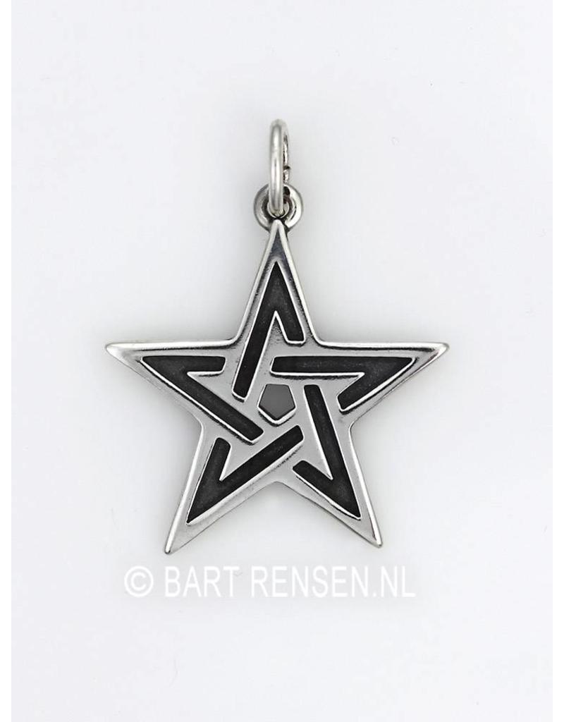 Pentagram hanger - echt zilver